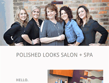 Tablet Screenshot of polishedlookssalon.com